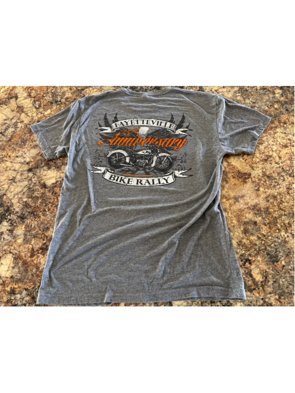 Bikes Blues & BBQ Fayetteville 15th Anniversary Motorcycle Rally T-Shirt Large